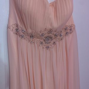Pink Strapless flowy gown